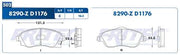 8290d1176sg Balata marca Raybestos Semimetalica Delantera para Chevrolet General Motors Corsa y Tornado 