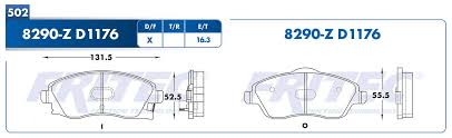 8290d1176sg Balata marca Raybestos Semimetalica Delantera para Chevrolet General Motors Corsa y Tornado 