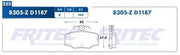 8305d1187sg Balata marca Raybestos Semimetalica Trasera para Nissan Almera 01/05 