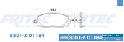 spc8301zd1184 balata marca fritec de ceramica delantera para  toyota yaris 07/16 