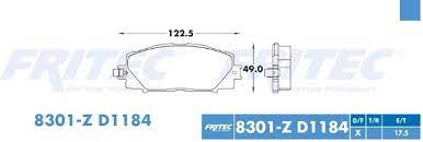 spc8301zd1184 balata marca fritec de ceramica delantera para  toyota yaris 07/16 
