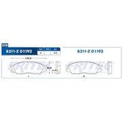 Spc8311z Spc7y19z Balata marca Fritec de Ceramica delantera para Renault Scala 11/13 