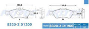 Spc8320zd1200 Balata marca Fritec de Ceramica Delantera para Honda Fit 04/08.