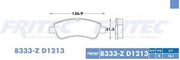 Spc8333z Spc775yz Balata marca Fritec de Ceramica Specific Delantera para Peugeot 206 01/08, 208 14/16, 301 13/20, Grand Raid 07/12 y Partner 09/12 TDI