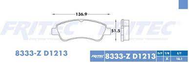 Spc8333z Spc775yz Balata marca Fritec de Ceramica Specific Delantera para Peugeot 206 01/08, 208 14/16, 301 13/20, Grand Raid 07/12 y Partner 09/12 TDI