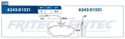 Spc8342z Spc75x5azf119 Balata marca Fritec de Ceramica Specific Delantera para Peugeot 206 2000, 306 93/02, 406 00/04 y Renault Megane 1995 