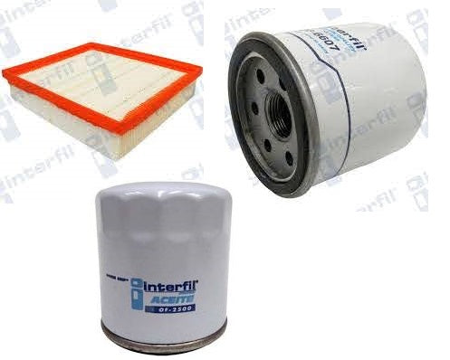 KIT DE AFINACION INTERFIL NISSAN NP300 4 CIL 2.5L 14/19 INCLUYE FILTRO DE ACEITE Y FILTRO DE AIRE = 03KIT0003A INTERFIL