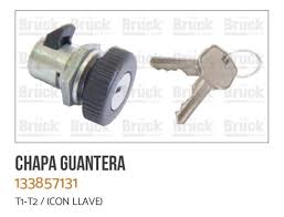 CHAPA DE GUANTERA BRUCK VOLKSWAGEN SEDAN 1600 Y FUEL INJECTION F/I CON LLAVE = 133857131 BRUCK