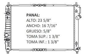 RADIADOR AGUA ALUMINIO RASA CHEVROLET AVEO 4 CIL 1.6 LTS 16 VAL STANDAR 07/18 = 36097 RASA