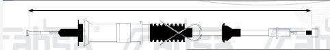 CHICOTE DE CLUTCH (EMBRAGUE) BRUCK VOLKSWAGEN DERBY 1.8L 95/00 AUTOAJUSTABLE = VW320 CAHSA