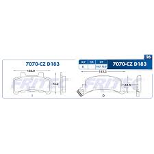 BALATA RAYBESTOS SEMIMETALICA DELANTERA CHEVROLET BUICK CENTURY 83/88 CITATION 82/86 CELEBRITY EUROSPORT 82/89 CUTLASS EUROSPORT 97/90 = 7070 D183 FRITEC