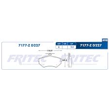 BALATA RAYBESTOS SEMIMETALICA DELANTERA VOLKSWAGEN GOLF 1992/1999 JETTA GLX 1987/1999 JETTA EUROPA 1987/1999 PASSAT 1996/01 SEAT CORDOBA 01/02 IBIZA 01/02 IBZA SURF 02 = 7177 FRITEC