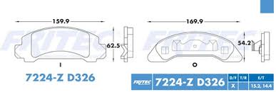 BALATA RAYBESTOS SEMIMETALICA DELANTERA FORD AEROSTAR 95/90 BRONCO II 86/90 RANGER 86/87 = 7224 FRITEC