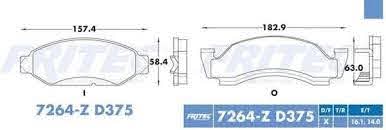 BALATA RAYBESTOS SEMIMETALICA DELANTERA FORD E-150 ECONOLINE 88/90 F-150 80/89 = 7264 FRITEC