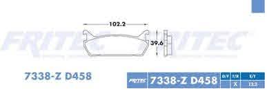 BALATA RAYBESTOS SEMIMETALICA TRASERA FORD ESCORT 91/96 MAZDA PROTEGE 90/94 MERCURY TRACER 91/96 = 7338 FRITEC