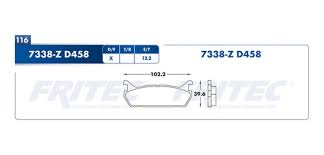 BALATA RAYBESTOS SEMIMETALICA TRASERA FORD ESCORT 91/96 MAZDA PROTEGE 90/94 MERCURY TRACER 91/96 = 7338 FRITEC