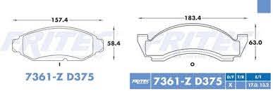 BALATA RAYBESTOS SEMIMETALICA DELANTERA FORD BRONCO 87/93 E-150 ECONOLINE 86/93 F-150 86/93 = 7361 FRITEC