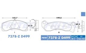 BALATA RAYBESTOS SEMIMETALICA DELANTERA FORD GRAND MARQUIS 91/94 =7378 FRITEC