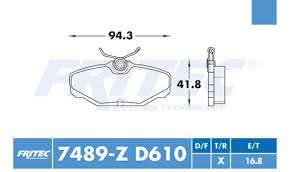 BALATA RAYBESTOS CERAMICA TRASERA FORD TAURUS 90/00 LINCOLN CONTINENTAL 93/02 MERCURY SABLE 93/05 = 7489 FRITEC