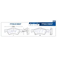 BALATA RAYBESTOS CERAMICA DELANTERA CHRYSLER DODGE TOWN COUNTRY 01/07 VOYAGER 01/08 CARAVAN 03/07 = 7733 FRITEC