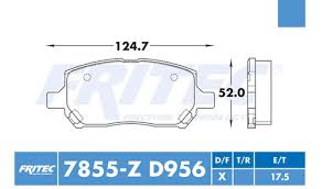 BALATA DYNAMIK CERAMICA DELANETRA GENERAL MOTORS PONTIAC G4 05/06 G5 07/10 PURSUIT 05/06 = 7855 FRITEC