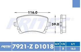 BALATA RAYBESTOS CERAMICA TRASERA AUDI A4 06/08 A6 05/11 A8 04/10 RS6 03/04 S4 04/09 S6 07/11 S8 07/09 VOLKSWAGEN EUROVAN 06/09 TRANSPORTER 10/16 SIN SENSOR = 7921 FRITEC