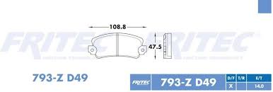BALATA RAYBESTOS SEMIMETALICA DELANTERA RENAULT R12 R5 72/81 = 793Z FRITEC