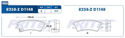BALATA RAYBESTOS SEMIMETALICA DELANTERA DODGE HYUNDAI ATOS 2001 ANTES 7X37 = 8258 FRITEC
