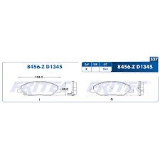 BALATA REMSA ORGANICA DELANTERA NISSAN TIIDA 06/11 VERSA 1.6 LTS 2012 ANTES 7Y93 = 8456 FRITEC