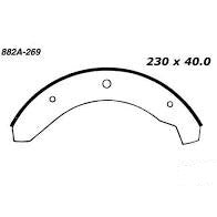 BALATA RAYBESTOS SEMIMETALICA DELANTERA TAMBOR VOLKSWAGEN SEDAN 80/95 = 882 269 NO HAY REFERENCIA EN FRITEC
