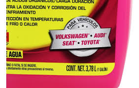 ANTICONGELANTE PRESTONE ROSA LISTO PARA USARSE GARRAFA 3.78L PARA VEHICULOS VOLKSWAGEN AUDI SEAT TOYOTA