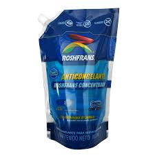 ANTICONGELANTE ROSHFRANS AZUL CONCENTRADO BOLSA 950ML TECNOLOGIA ORGANICA AMIGABLE CON EL MEDIO AMBIENTE