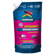ANTICONGELANTE ROSHFRANS ROSA LISTO PARA USARSE BOLSA 950ML TECNOLOGIA ORGANICA AMIGABLE CON EL MEDIO AMBIENTE