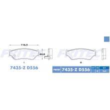 BALATA AUTOPAR SPECIFIC DELANTERA CHEVROLET GENERAL MOTORS TRACKER 96/04 = 7435 FRITEC