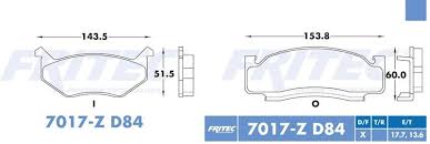 BALATA FRITEC METALICA DELANTERA CHRYSLER DODGE CORDOBA DART LEBARON MAGNUM NEW YORKER VOLARE TOWN COUNTRY CHARGER 76/78 DART K 1982/1982 MIRADA 80/83 ST. REGIS PLYMOUTH DUSTER GRAND FURY VALIANT RENAULT DUSTER  = 7017 FRITEC