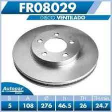 DISCO DELANTERO FRITEC FORD TAURUS USA 94/00 TAURUS WAGON USA 94/94 THUNDERBIRD 91/92 WINDSTAR 95/98 LINCOLN CONTINENTAL 93/94 MERCURY COUGAR 91/92 COUGAR XR7 91/97 SABLE 95/00 SABLE STATION WAGON 95/00 VENTILADO 5 BARRENOS = FR08029 FRITEC