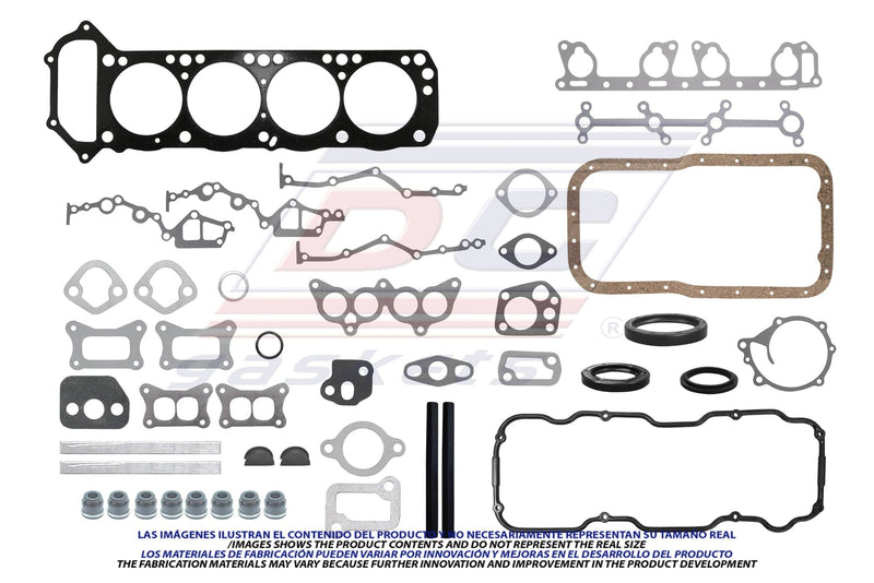 JUNTA DC JUEGO COMPLETO NISSAN PICK UP VAN 720 D21 4 CIL Z24I Z24S 2.4 LTS 83/89  NISSAN 200SX 510 SEDAN 80/81 = JC23 TF VICTOR