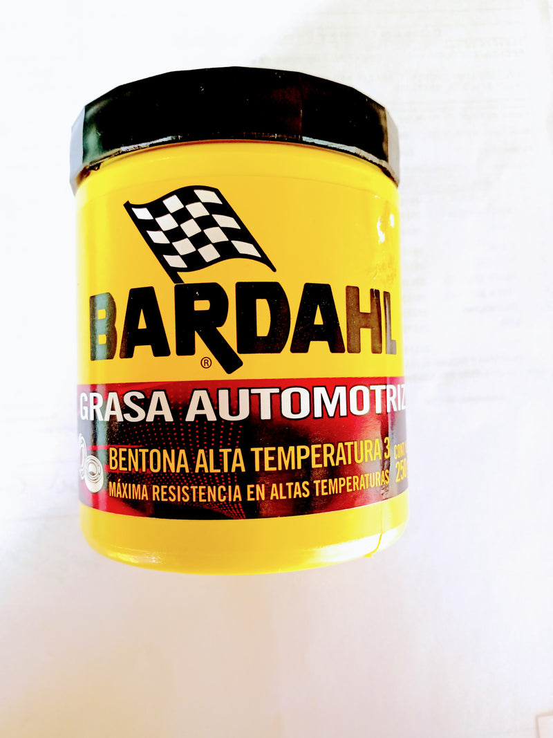 GRASA PARA BALEROS BENTONA BARDAHL COLOR AMARILLA BOTE 250G MAXIMA RESISTENCIA EN ALTAS TEMPERATURAS