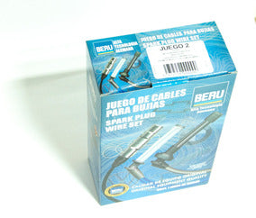 JGO CABLE DE BUJIA BERU AZUL VOLKSWAGEN SEDAN 1.6L 90/92 DISEÑO CON BRINCADOR ENCENDIDO ELECTRONICO = L1172 KEM AMARILLO (7mm) = NO DISPONIBLE EN KEM AMARILLO (8mm) =  CB172 KEM DORADO