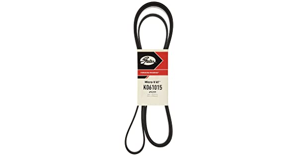 Banda de alternador (accesorios) Gates para Chevrolet General Motors Express Ford F150 Lobo Expedition Mustang Navigator Journey Avenger Caliber Jeep Patriot Compass = K061015 Gates