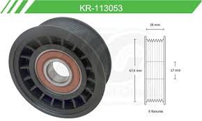 POLEA TENSORA DE ACCESORIOS KEEP ON GREEN CHEVROLET GENERAL MOTORS FORD HONDA IZUZU LAND ROVER MAZDA MERCURY OLDSMOBILE PONTIAC SUBURBAN 8 CIL 5.7 7.4 LTS 1996/1999 BLAZER 6 CIL 4.3 LTS 1996/05 6 CANALES = KR113053 KEEP ON GREEN