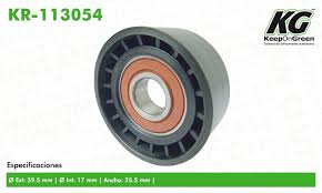 POLEA TENSORA DE ACCESORIOS KEEP ON GREEN NISSAN APRIO 4 CIL 1.6L 08/10 PLATINA 4 CIL 1.6L 01/09 RENAULT CLIO 4 CIL 1.6L 02/09 KANGOO 4 CIL 1.6L 04/09 SANDERO 4 CIL 1.6L 10/12 STEPWAY 4 CIL 1.6L 10/11 = KR113054 KEEP ON GREEN