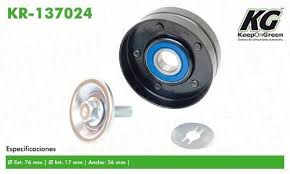 POLEA GUÍA ACCESORIOS KEEP ON GREEN VOLKSWAGEN GOL 4 CIL 1.6 LTS 09/13 LUPO 4 CIL 1.6 LTS 05/06 SAVEIRO 4 CIL 1.6 LTS 10/14 INCLUYE TORNILLO, BASE Y RONDANA = KR137024 KEEP ON GREEN