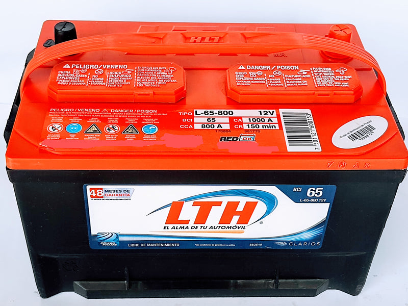 BATERIA 65-800 LTH VARIAS APLICACIONES PRECIO A CAMBIO