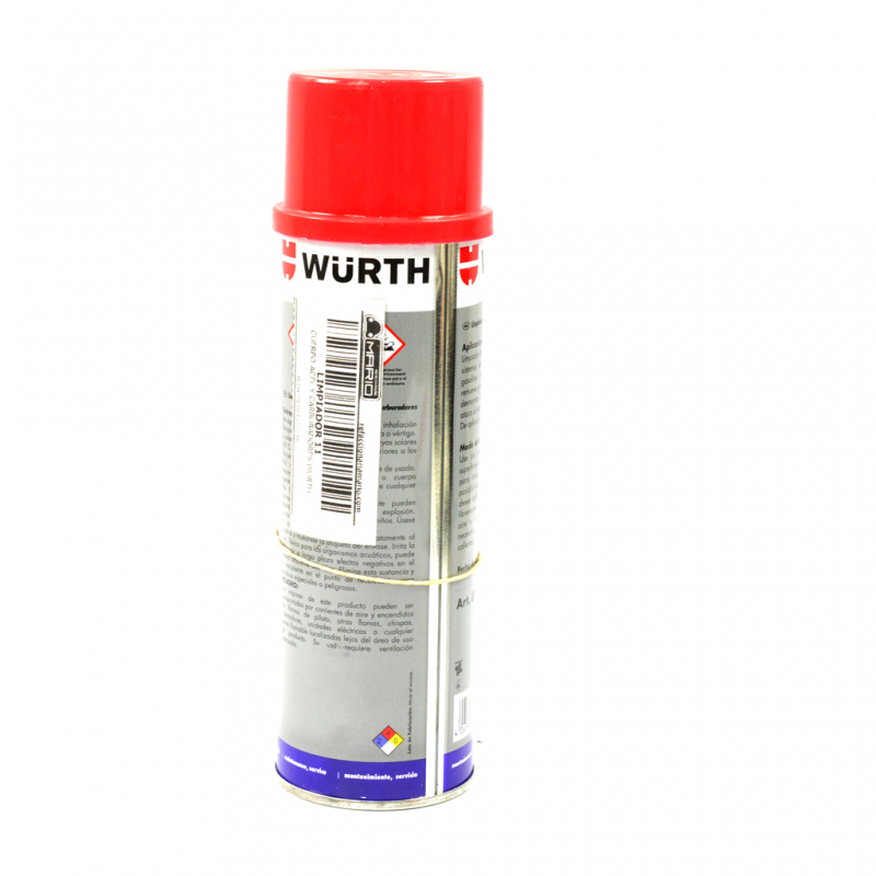 LIMPIADOR PARA CUERPO DE ACELERACION WURTH REMUEVE CARBON, BARNICES Y GRASAS BOTELLA 350ML