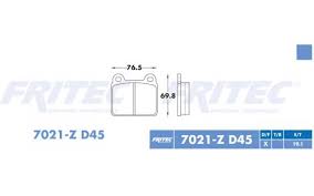 BALATA FRITEC METALICA DELANTERA VOLKSWAGEN COMBI 73/01 1980/2001 = 7021 FRITEC