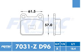 BALATA FRITEC METALICA DELANTERA VOLKSWAGEN CARIBE 77/85 ATLANTIC 77/85 AUDI 73/75 = 7031 FRITEC