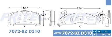 BALATA FRITEC METALICA DELANTERA FORD GRAND MARQUIS 85/86 MERCURY COUGAR 85/88 MUSTANG 87/92 = 7072 D310 FRITEC