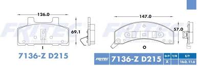 BALATA FRITEC METALICA DELANTERA BUICK CENTURY 1988/1996 OLDSMOBILE CUTLASS 1991/1996 EUROESPORT 1991/1996 SILHOUETTE 1991 PONTIAC 6000 1983/1991 = 7136 FRITEC
