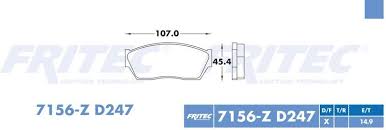 BALATA FRITEC METALICA DELANTERA HONDA CIVIC 84/87 = 7156 FRITEC